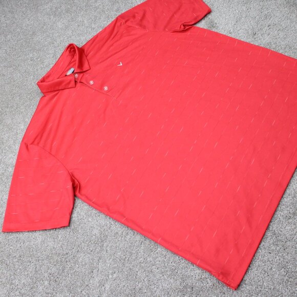 Callaway Opti-Dri Polo Shirt Mens XL Red  Polyester Golf Short Sleeve Pullover - Picture 6 of 12